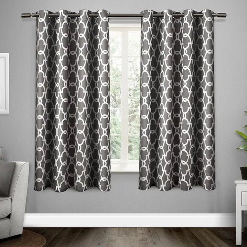Miniatura 18 de Exclusive Home Gates panel de cortinas en par para ventana, con arandelas en la parte superior, para oscurecimiento de habitación, tejidas