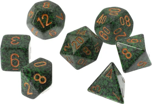 Miniatura 2 de Chessex Speckled® Polyedral Golden Recon™ Juego de 7 troqueles