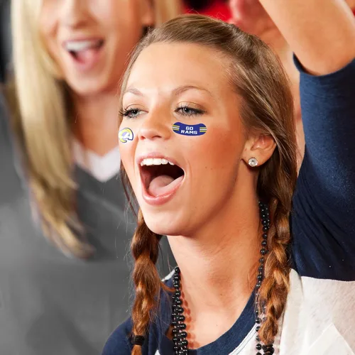 Miniatura 3 de Rico Industries NFL Footbal Peel & Stick Temporary Tattoos - Eye Black - Game Day Approved!