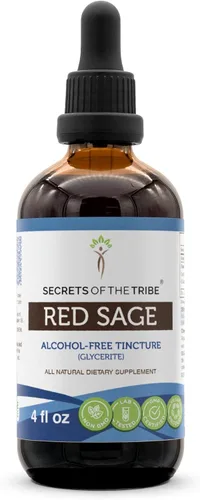 Miniatura 6 de Secrets of the Tribe Tintura de salvia roja extracto sin alcohol, salvia roja (Salvia Miltiorrhiza) Suplemento de tintura de raíz seca, 2 onzas