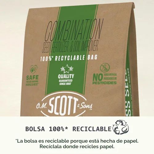 Miniatura 8 de O.M. Scott and Sons Tall Fescue Blend - Semillas de césped, fertilizantes y mejoradores del suelo, elimina naturalmente las malas hierbas, cubre