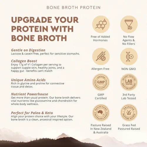 Miniatura 5 de Ancestral Supplements Polvo de Proteína Alimentado con Pasto, Chocolate, Basado en Caldo de Hueso de Vaca con Órganos de Vaca y Hongos Orgánicos