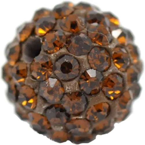 Miniatura 32 de RUBYCA Pave - Cuentas de arcilla de cristal checo para joyería Shamballa (20 unidades, 0.472 pulgadas, morado claro)