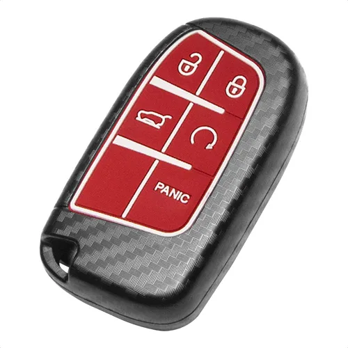 Miniatura 10 de Funda inteligente para llavero compatible con Chrysler 200 300 Dodge Challenger Charger Dart para Jeep Cherokee Compass Grand Cherokee SRT Hellcat