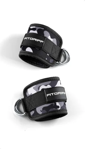 Miniatura 6 de Fitgriff® Correas de tobillo V1 para máquina de cable (2 piezas) - Equipo de entrenamiento para gimnasio - Accesorio de polea para piernas, correas