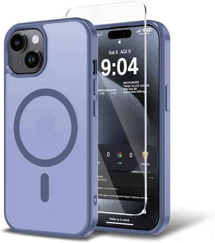 Miniatura 161 de Funda para iPhone 11 con protector de pantalla, compatible con MagSafe, ultra delgada, translúcida, mate, a prueba de golpes, color negro