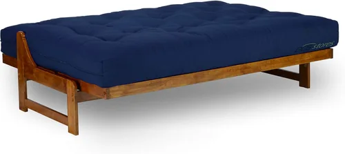 Miniatura 4 de Nirvana Futons Colchón de futón completo de 6 pulgadas, sarga azul marino, fabricado en Estados Unidos Azul marino (Navy Twill)