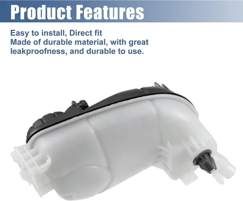 Miniatura 7 de X AUTOHAUX Tanque de depósito de radiador de refrigerante 2465000049 Botella de expansión de desbordamiento de refrigerante con tapa y sensor