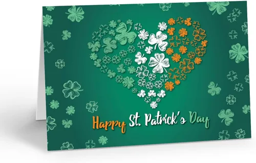 Miniatura 15 de Stonehouse Collection Surtido de tarjetas de felicitación del día de San Patricio, tarjetas irlandesas de la suerte, trébol, duende, decoraciones