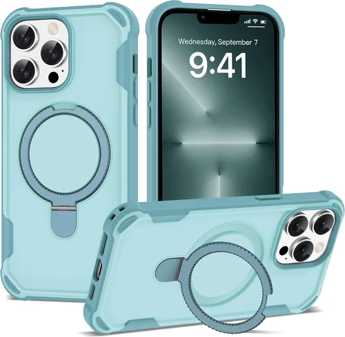 Miniatura 63 de Funda compatible con iPhone 12 y 12 Pro de 6.1 pulgadas con soporte de anillo magnético [protección militar contra caídas] [compatible con MagSafe]