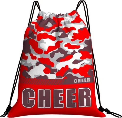 Miniatura 13 de Mochila con cordón impermeable para gimnasio, bolsas con cordón, bolsa de cuerda deportiva, mochila de camuflaje, Bolsas con cordón Cheer - Bolsas