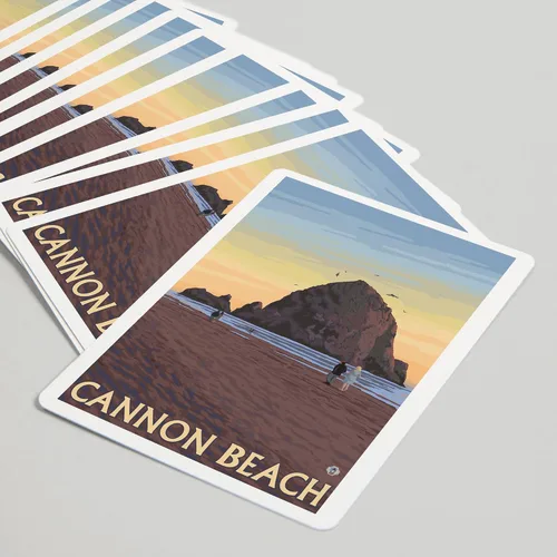 Miniatura 5 de Lantern Press Cannon Beach, Oregon, Haystack Rock (52 cartas de juego, baraja de cartas de tamaño póquer con comodines)