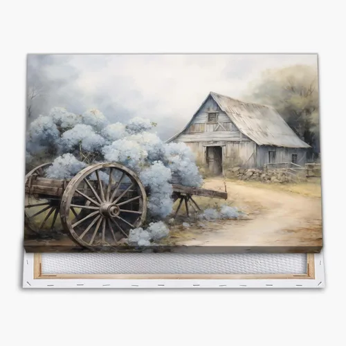 Miniatura 11 de BACKYMRJCART Arte de pared vintage de paisaje de campo de flores silvestres, paisaje, paisaje rústico, arte de pared, naturaleza, prado, pintura