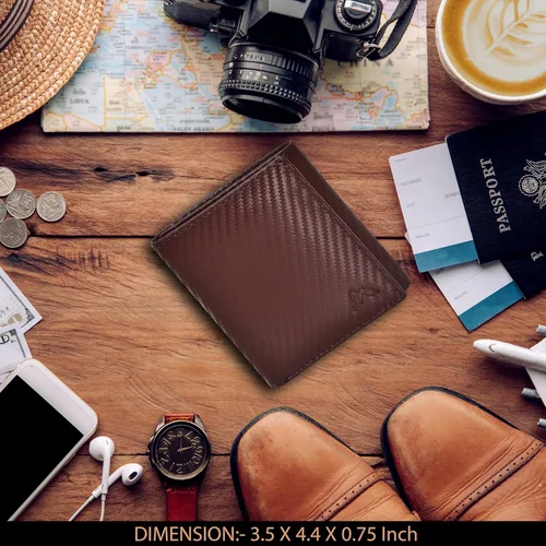 Miniatura 12 de Cartera de cuero RFID hecha a mano para hombres, elegante cartera de bolsillo frontal triple con 2 ranuras para identificación y 9 tarjetas, Negro