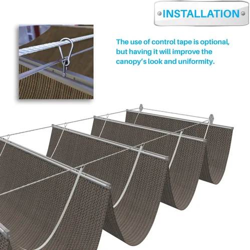 Miniatura 4 de Patio Cubierta de Sombra Retráctil para Pérgola de 3 pies de Ancho x 12 pies de Largo, Repuesto de Toldo, Cubiertas de Tela para Pérgolas al Aire