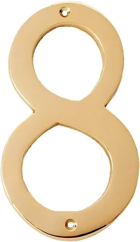 Miniatura 16 de Motif - Números de buzón de latón macizo lacado pulido de 4 pulgadas para exteriores, placas de dirección para números de casa, decoración al aire