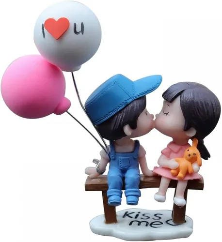 Adorno de pareja de automóvil, lindo beso para decoración de tablero de instrumentos, mini globo de automóvil, figura de muñeca para automóvil, casa