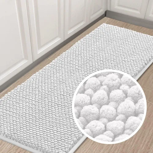 Miniatura 25 de Turquoize Alfombras de baño de felpilla antideslizante para baño, 17 x 24 pulgadas, extra suaves y absorbentes, lavables a máquina, perfectas