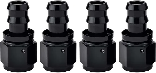 Miniatura 8 de EVIL ENERGY 6AN - 45 Grados de ajuste de manguera con bloqueo de empuje, extremo negro, 4 piezas