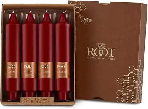 Miniatura 16 de Root Candles Velas de Cena Sin Aroma Juego de Velas en Caja de Mezcla Premium de Cera de Abeja, 9 Pulgadas, Rosa Polvoriento, 4 Unidades Rosa