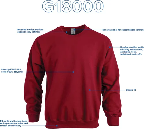 Miniatura 5 de Gildan Heavy Blend - Camiseta para hombre, 8 oz. Camiseta