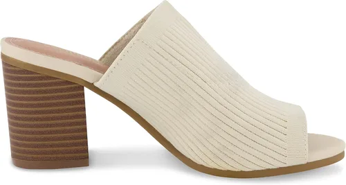 Miniatura 4 de CUSHIONAIRE Sandalias de tacón de punto Nima para mujer + espuma viscoelástica, anchos disponibles