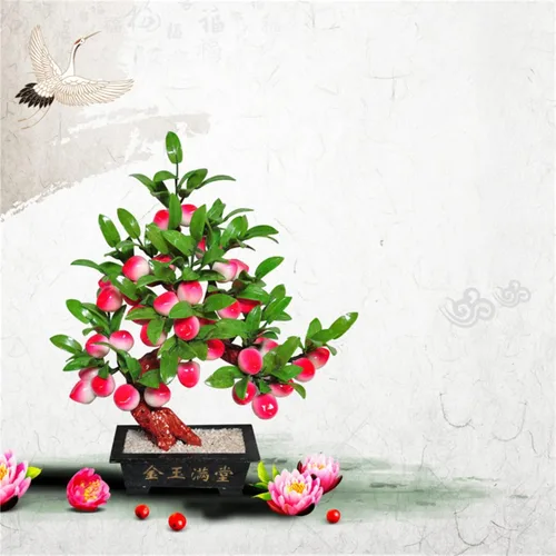 Miniatura 4 de Árbol de cristales de jade natural, bonsái artificial, melocotonero, sala de estar, porche, decoración de dinero, Feng Shui, en maceta, regalos