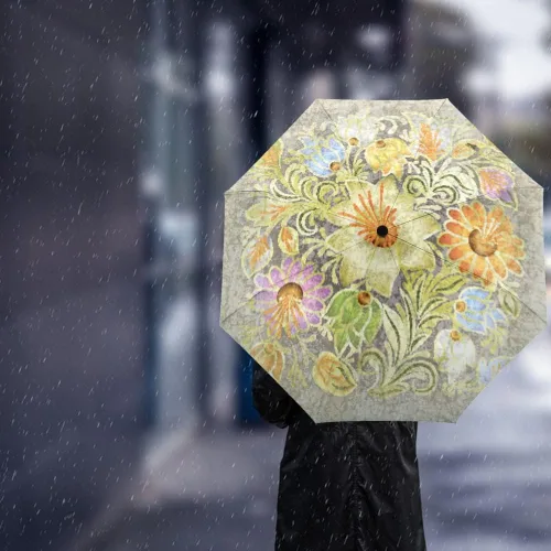 Miniatura 3 de DHDM Parasol Umbrella Fully-automatic Eight Strands Foldable Rain Umbrella for Women Kids