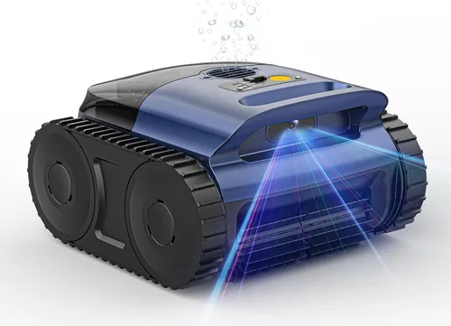 Aspiradora de piscina para piscina enterrada y piscina sobre el suelo, limpiador de piscina inalámbrico con navegación inteligente, estacionamiento