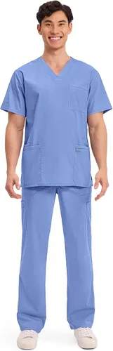 Miniatura 66 de Cherokee WW Professionals WW695 - Camisa de uniforme sanitario para hombre, con cuello en V