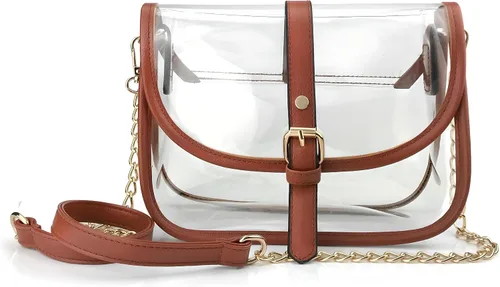 Miniatura 9 de Bolso cruzado transparente para mujer, bolso de hombro con cadena