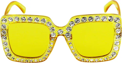 Miniatura 3 de Gafas de sol FLAWLESS con marco cuadrado de gran tamaño con diseño de diamantes de imitación para mujer, Multicolor