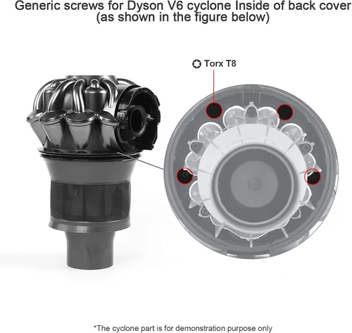 Miniatura 2 de Tornillos internos de repuesto para Dyson V6 DC58 DC59 DC62 DC72 DC74 Aspiradora Cyclone T8 Tornillos Piezas de repuesto