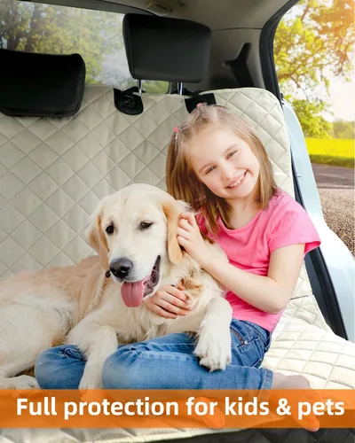 Miniatura 4 de PETICON Fundas de asiento de banco de mascotas impermeables a prueba de arañazos para automóviles, SUV, funda antideslizante duradera para asiento