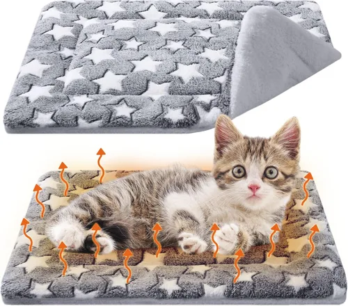 Miniatura 16 de VitalCozy Paquete de 2 tapetes autocalentables para gatos, almohadilla autocalentable, reversible, lavable a máquina, refleja el calor corporal