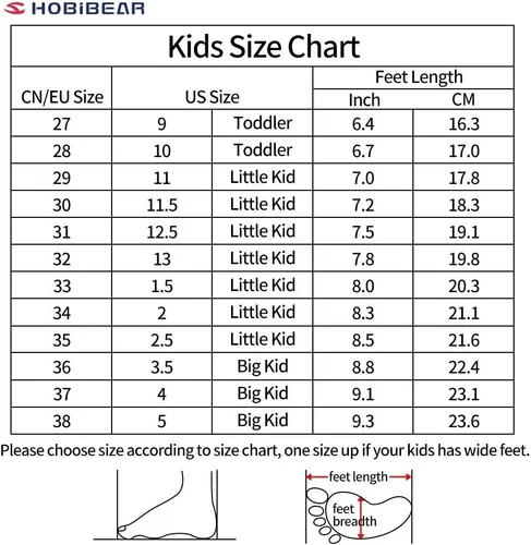 Miniatura 6 de HOBIBEAR Tenis deportivos para correr para niños y niñas, con velcro, ligeros y transpirables (niños pequeñosniños grandes)