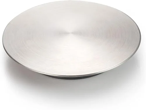 Miniatura 5 de GZILA Tapón para fregadero de cocina, cubierta plana decorativa de acero inoxidable 304, se adapta a colador estándar de 3.5 pulgadas, níquel