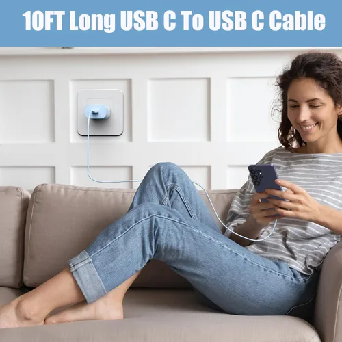 Miniatura 51 de Cargador USB C, carga rápida súper rápida de 25 W tipo C y cable de carga USB C de 6,6 pies para Samsung Galaxy S25/S25 Ultra/S25+/S24/S24