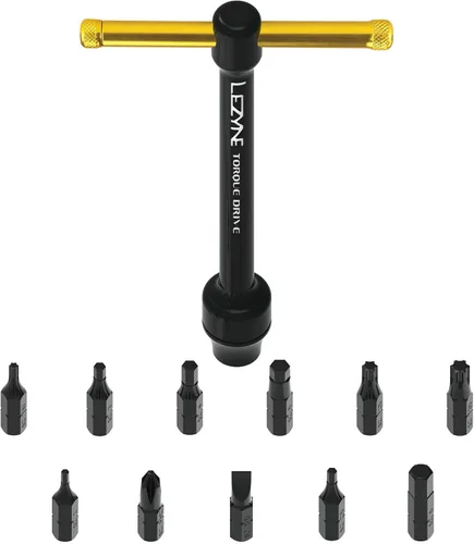 Miniatura 2 de LEZYNE Multiherramienta para bicicleta de accionamiento de torque, aluminio mecanizado CNC, sujeción magnética, 11 brocas intercambiables, cabezal