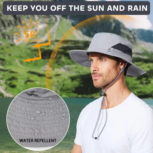 Miniatura 2 de Fishing Hat for Mens Sun Hat Wide Brim Bucket Hat SPF UV Protection XL XXL Large Size Big Head Hiking Beach Safari