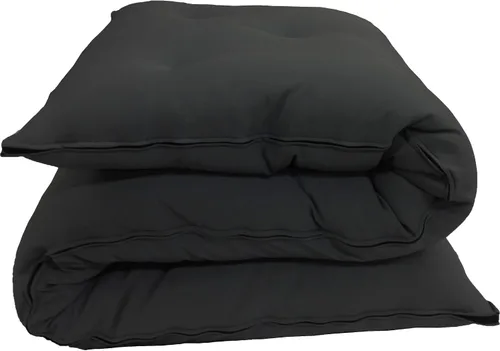 Miniatura 4 de D&D Futon Furniture Colchón tradicional japonés de futón rodante, bateo de algodón, espuma de poliéster, cama plegable (negro, 3 x 54 x 80 pulgadas)