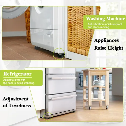 Miniatura 6 de Paquete de 12 elevadores de muebles de 1, 2 o 3 pulgadas, elevadores de cama ajustables resistentes para mesa, escritorio, sofá, silla, gabinete
