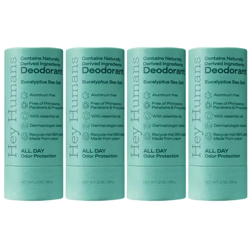 Miniatura 9 de Hey Humans Desodorante sin aluminio para mujeres y hombres, contiene ingredientes derivados naturalmente, control de olores de larga duración