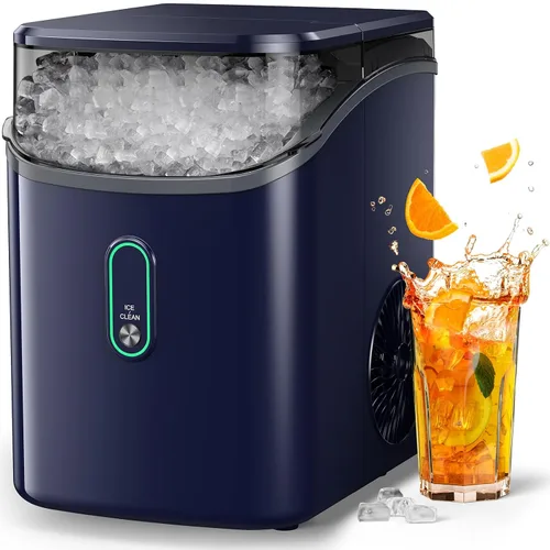 Miniatura 10 de Silonn - máquina de hielo para encimera, máquina de hielo portátil de acero inoxidable con asa de transporte, máquinas de hielo autolimpiables