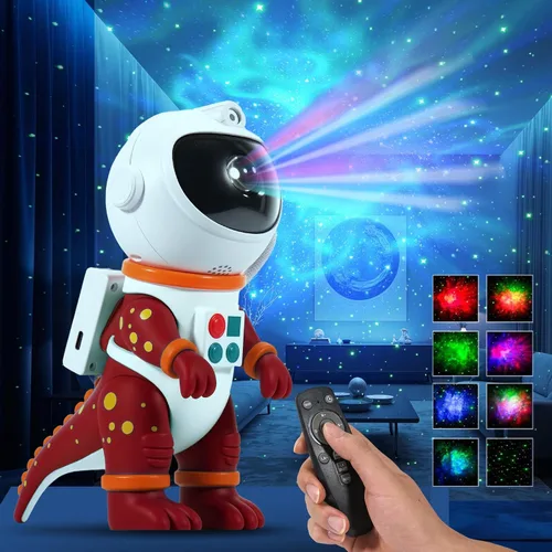 Miniatura 8 de LOVME Luz nocturna de proyección de estrellas de galaxia, proyector espacial de astronauta dinosaurio con 8 modos de efectos de nebulosa estrellada