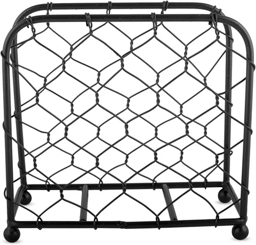 Miniatura 2 de GoCraft Servilletero de alambre de pollo – Acabado negro rústico de granja, duradero y elegante servilletero para cocina, mesa de comedor, encimera