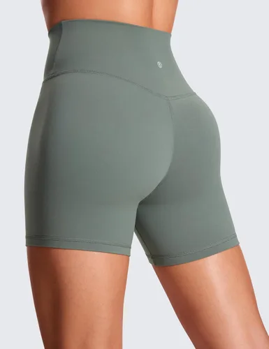 Miniatura 2 de CRZ YOGA Butterluxe - Pantalones cortos cruzados de 5 pulgadas para mujer, cintura alta, para entrenamiento, yoga, suave