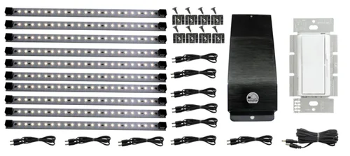 Miniatura 2 de Kit de luz de cocina LED de 12V con cableado directo Inspired LED 10 paneles Sistema LED regulable incluido Blanco frío 6000K Paneles