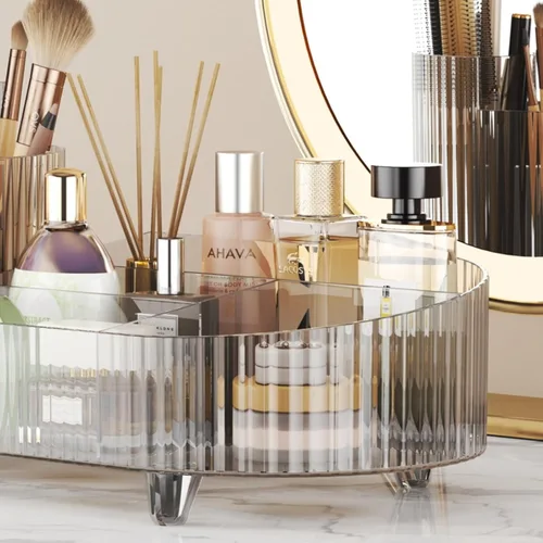 Miniatura 6 de Organizador de maquillaje giratorio, estuche de exhibición de cosméticos de gran capacidad, fácil de contener todos tus productos de maquillaje, al