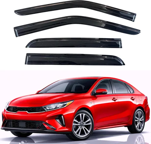 Miniatura 96 de KPY Visor de ventana compatible con Hyundai Tucson 2021-2025, 4 piezas de deflector de ventilación para ventana lateral, estilo Mugen, protector